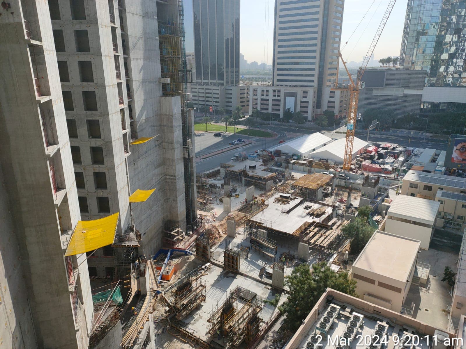 Cavalli Casa Tower construction site, Land Department inspection photo 5, 14 March 2024