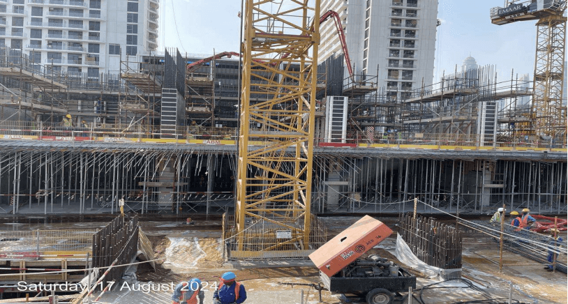 Address The Bay construction site, Land Department inspection photo 2, 23 August 2024