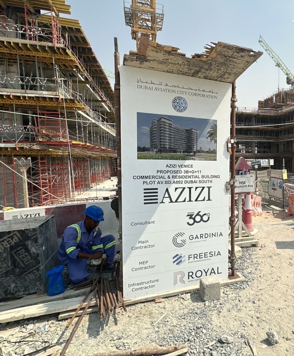 Azizi Venice 2 construction site, Land Department inspection photo 2, 10 September 2024