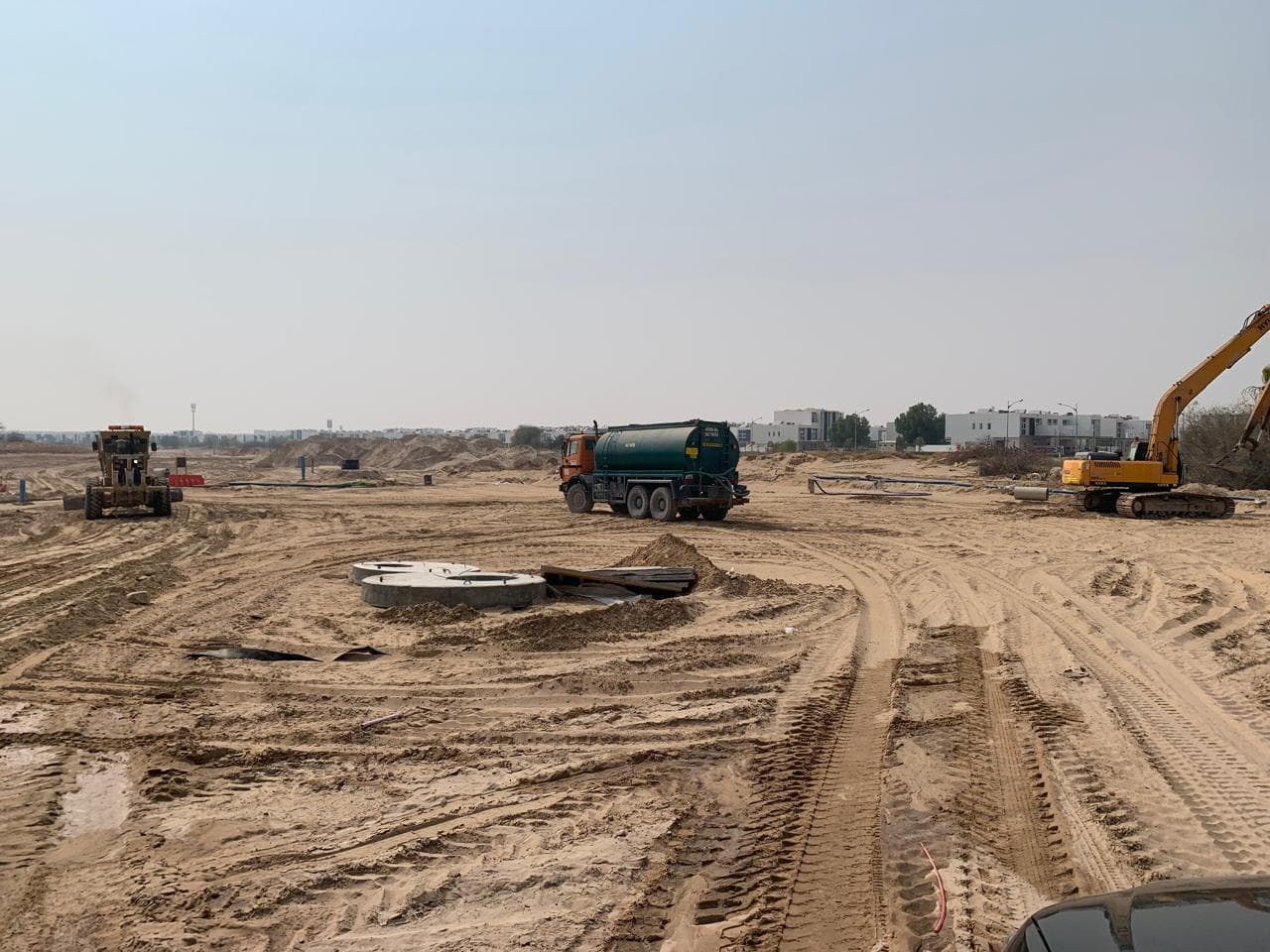 Damac Hills (2) - Park Greens 1 construction site, Land Department inspection photo 2, 5 July 2024