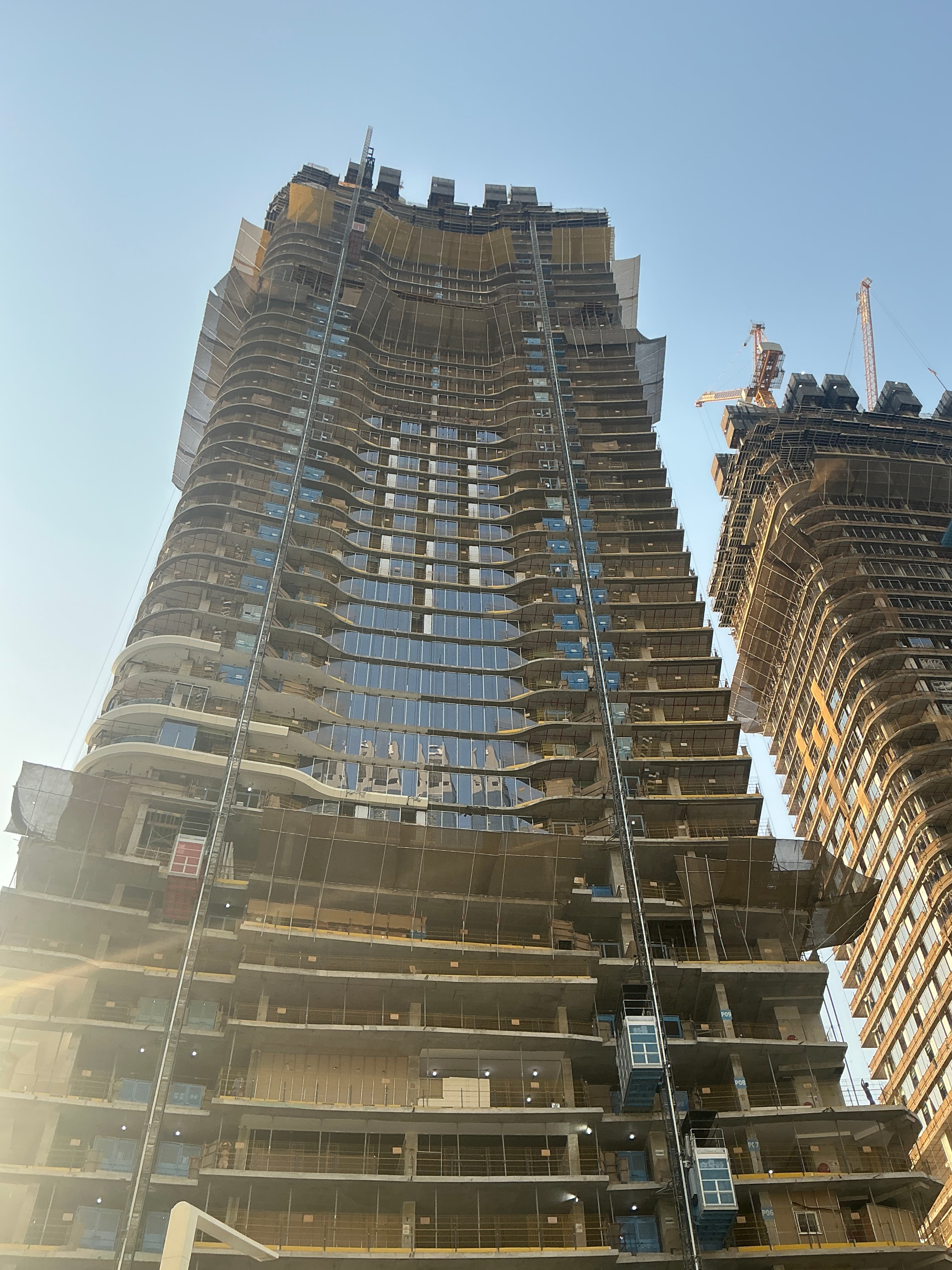 Sobha Seahaven Tower A construction site, Land Department inspection photo 6, 6 August 2026