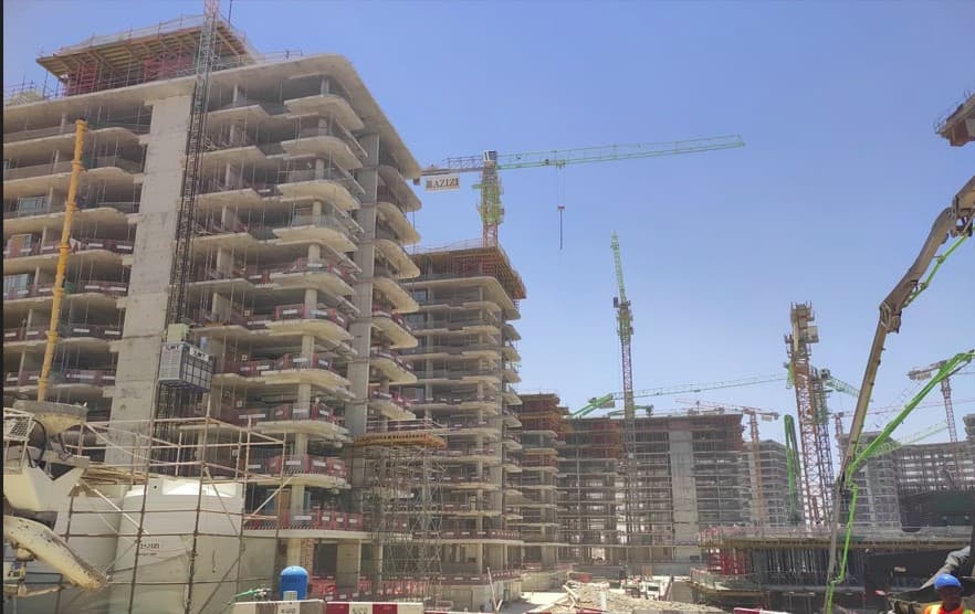 Azizi Venice 7 construction site, Land Department inspection photo 3, 22 June 2026