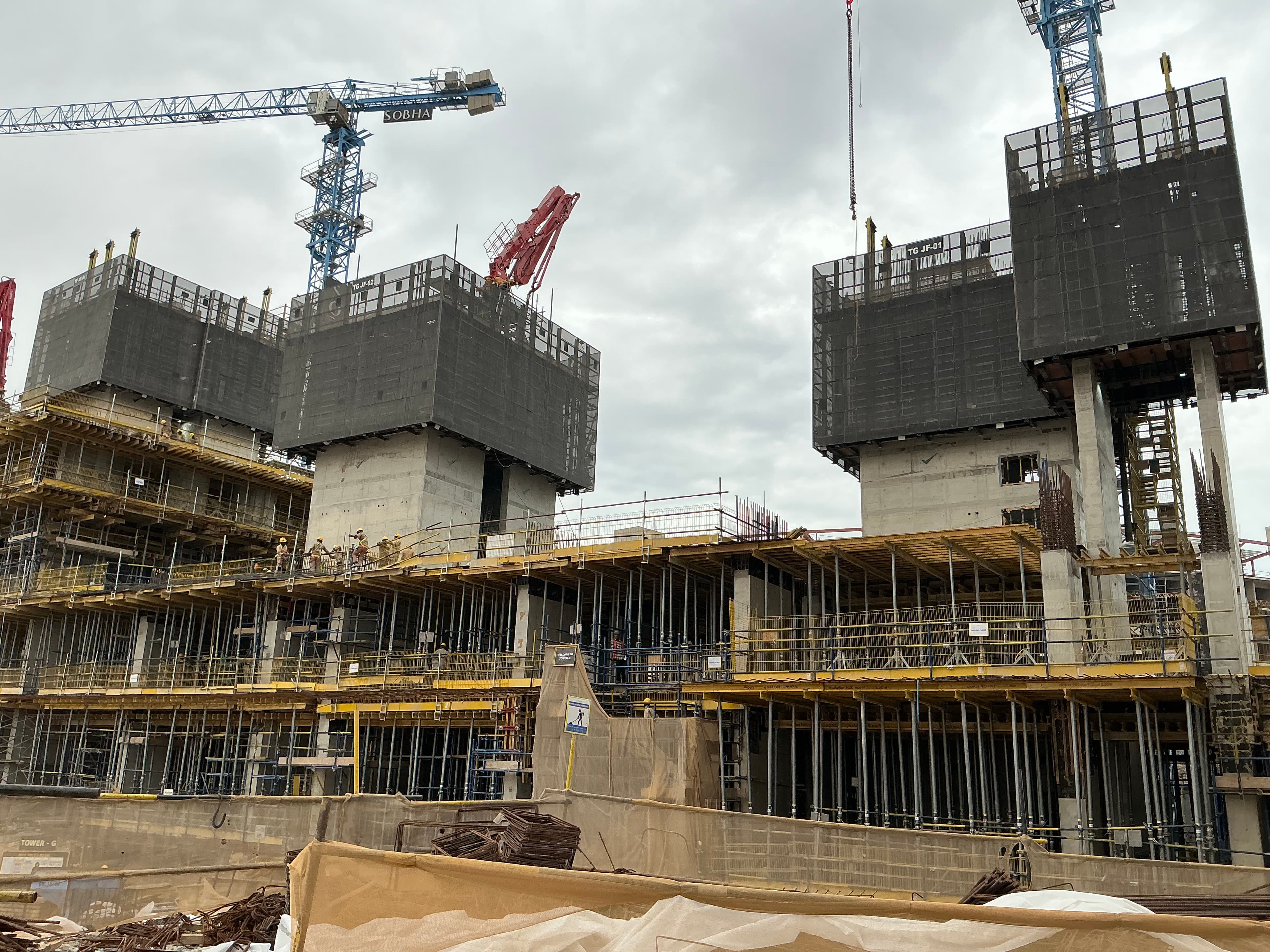 Sobha Orbis construction site, Land Department inspection photo 2, 25 March 2026
