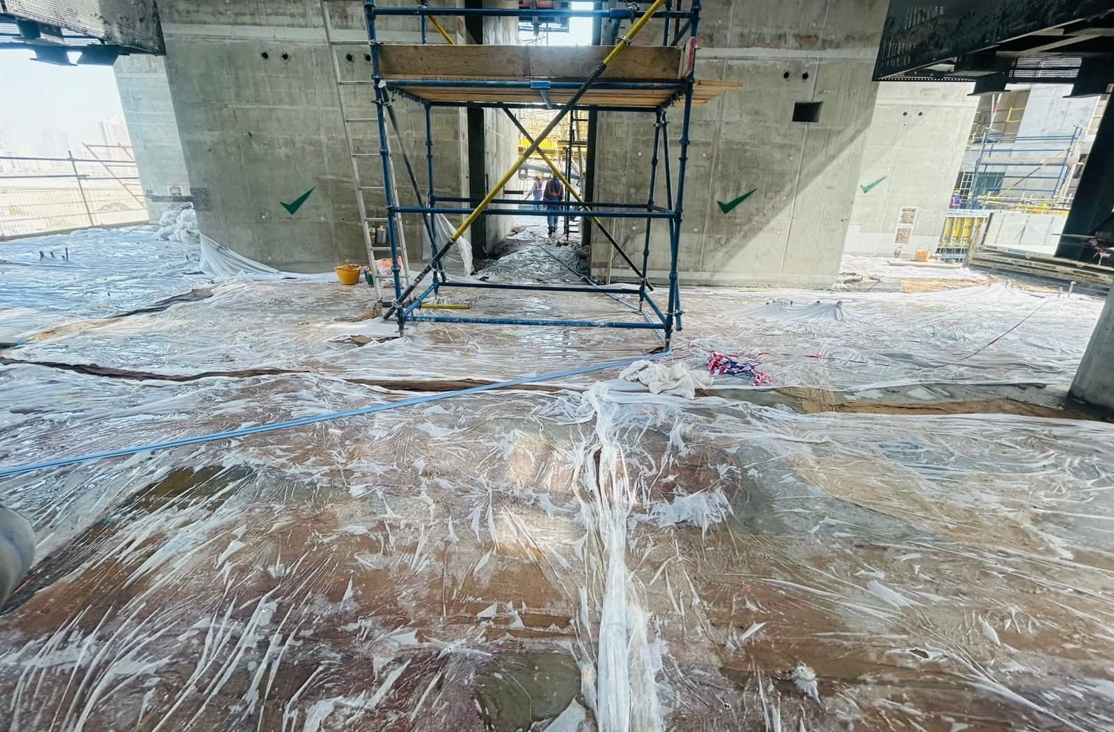 Sobha Orbis construction site, Land Department inspection photo 12, 13 August 2026