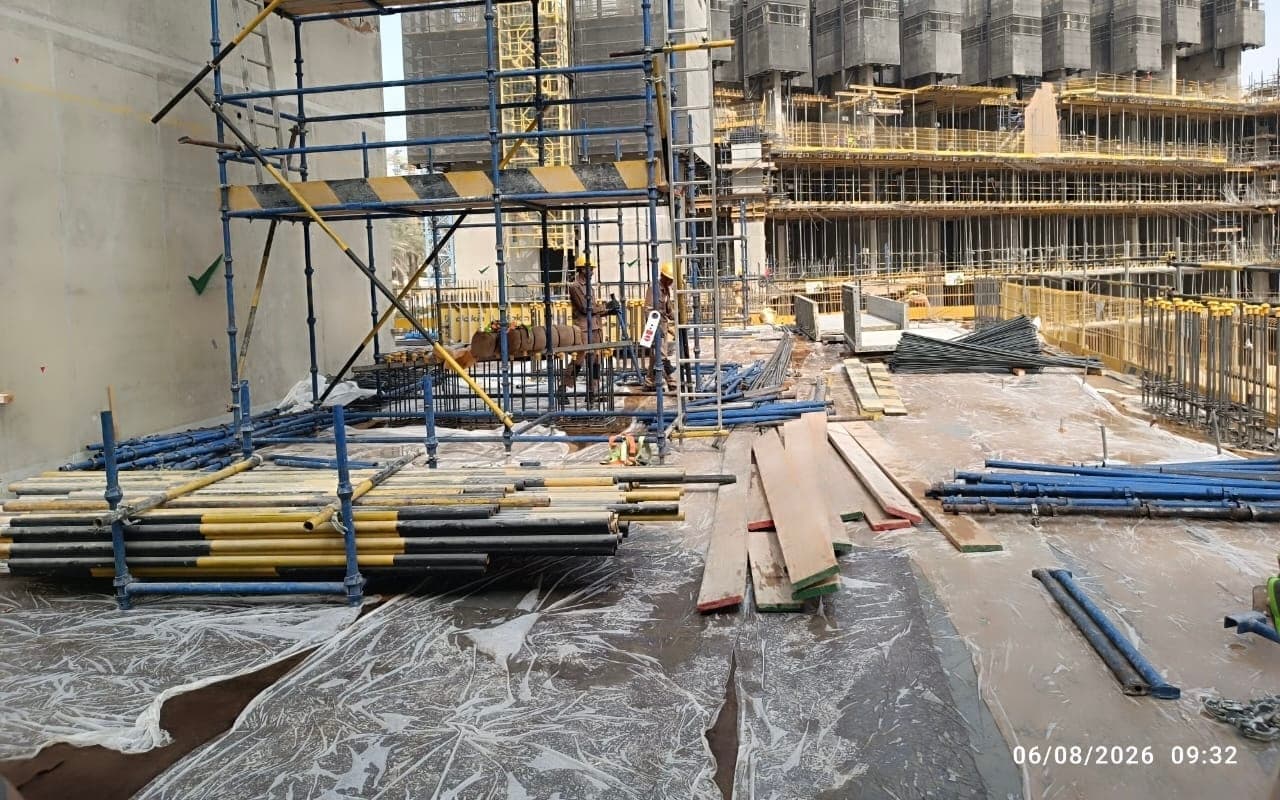 Sobha Orbis construction site, Land Department inspection photo 18, 13 August 2026
