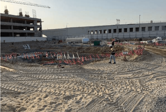 موقع بناء ريزيدنس من ريف للتطوير العقاري الفاخر 999، صورة تفتيش الدائرة رقم 5، 10 مارس 2026