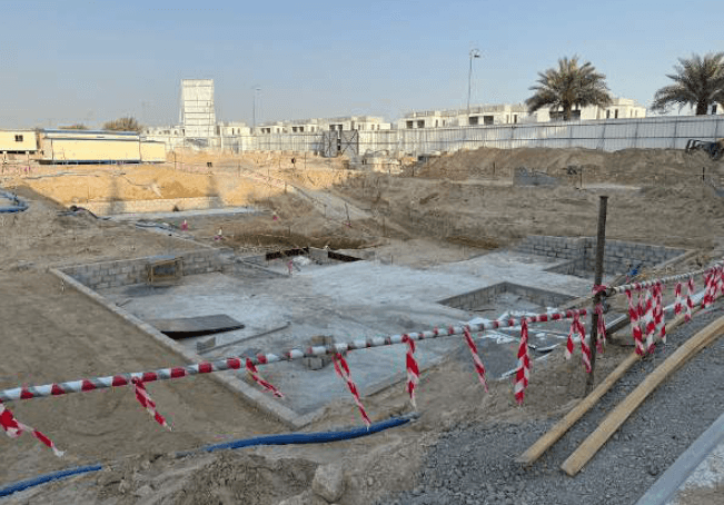 موقع بناء ريزيدنس من ريف للتطوير العقاري الفاخر 999، صورة تفتيش الدائرة رقم 7، 10 مارس 2026