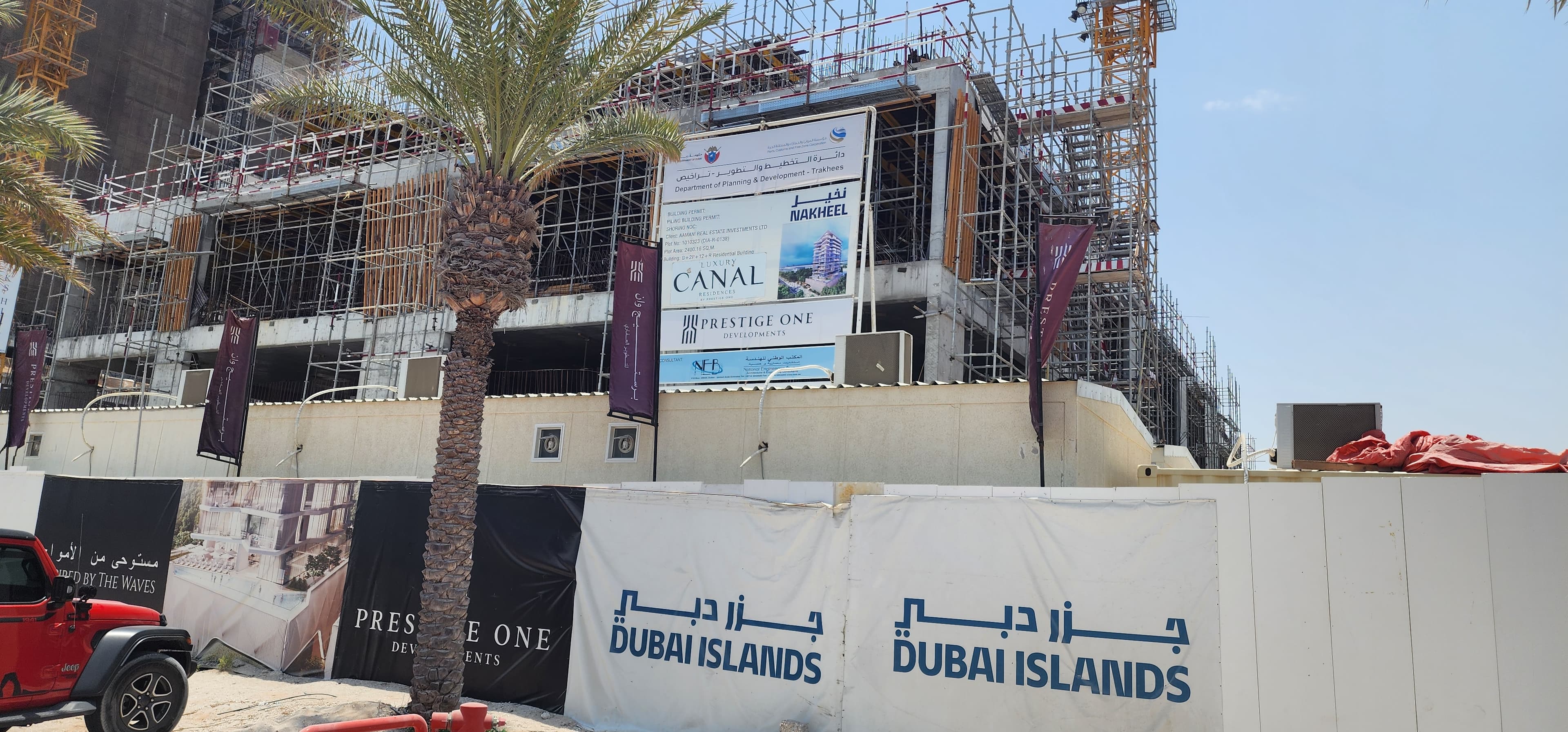 Luxury Canal Residences construction site, Land Department inspection photo 1, 30 June 2026