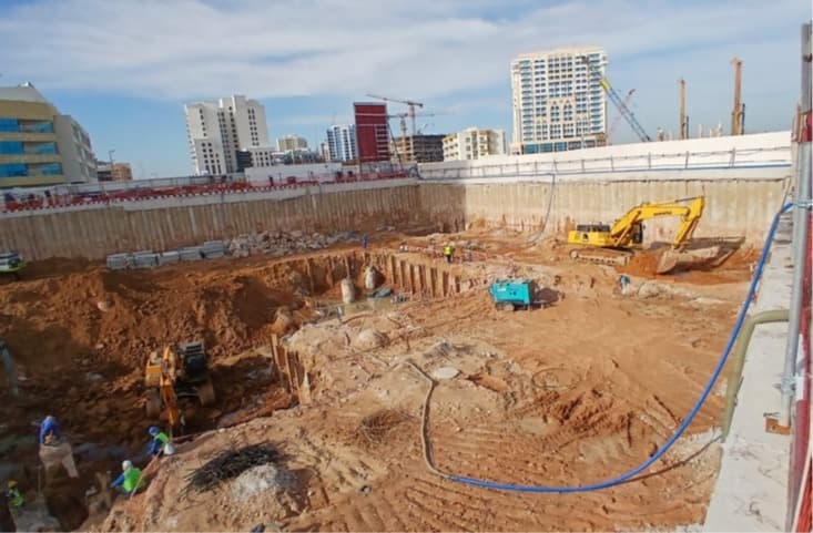 Cove Boulevard By Imtiaz construction site, Land Department inspection photo 1, 27 April 2026